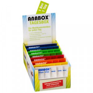 ANABOX Tagesbox farbig sortiert